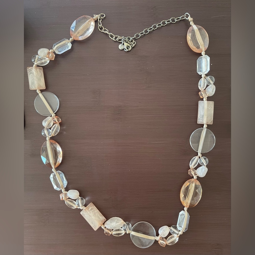 Long chunky beaded necklace